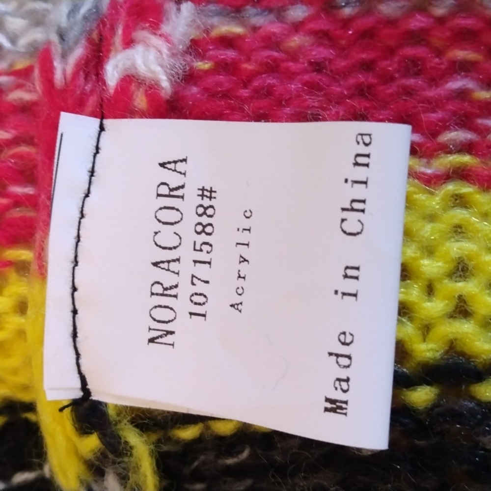 Noracora  Colorful Open Front Knit Sweater. - Picture 9 of 10